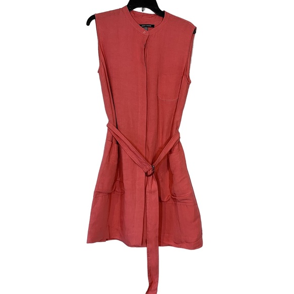 JUDITH & CHARLES  Flora Workwear Shirtdress  in Watermelon - Picture 5 of 11